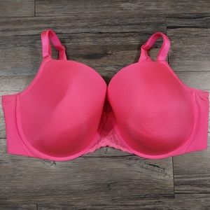 Torrid Curve 360 Back Smoothing Push Up T-shirt Bra 46ddd Hot Pink